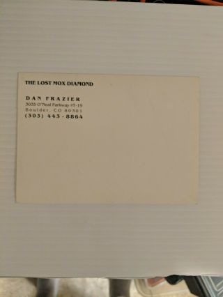 MTG | The Lost Mox Diamond | Dan Frazier | Signed Post Card 2