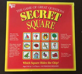 1996 Secret Square Kids Game No Reading Required Age 4 & Up,  Speech Therapy