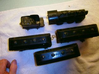 VERY OLD AMERICAN FLYER STEAM PASSENGER SET W/ OLD TRACK & SET BOX 3