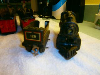 VERY OLD AMERICAN FLYER STEAM PASSENGER SET W/ OLD TRACK & SET BOX 7