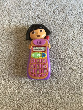 Dora The Explorer Knows Your Name Toy Cell Phone Mattel 2006 K3047 Talking