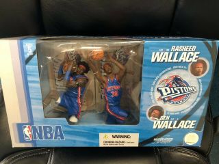 Mcfarlane Ben Wallace Rasheed Wallace Detroit Pistons Nba Champions 2 Pack