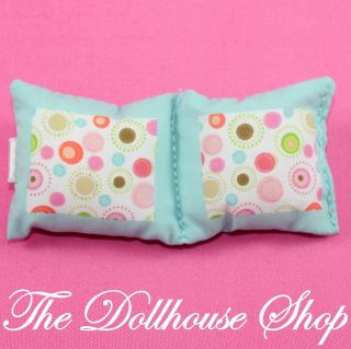 Fisher Price Loving Family Dollhouse Parents Bedroom Double Bed Pillow Cushion