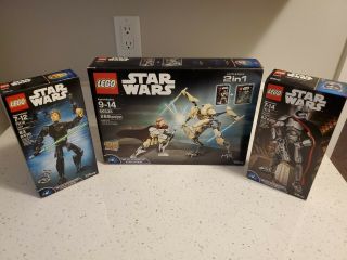 Lego Star Wars Buildable Figures Obi - Wan,  Grievous,  & More (66535,  75110,  75118)