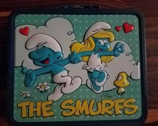 The Smurfs Metal Lunchbox 2011 Licensed Lafig Belgium Collectible