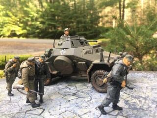 21st Century Toys Wwii German Sdk 222 Armored Car W/infantry 1:32 Scale