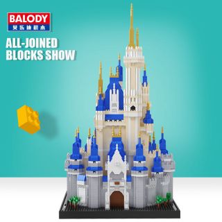 BALODY Architecture Princess Castle DIY Diamond Mini Building Nano Blocks Bricks 4