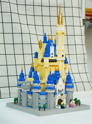 BALODY Architecture Princess Castle DIY Diamond Mini Building Nano Blocks Bricks 6