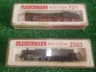 Fleischmann Piccolo N Gauge 2363 2 - 10 - 0 Steam Locomotive And The 7171