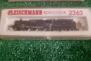 Fleischmann Piccolo N Gauge 2363 2 - 10 - 0 Steam Locomotive and the 7171 2