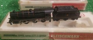 Fleischmann Piccolo N Gauge 2363 2 - 10 - 0 Steam Locomotive and the 7171 3
