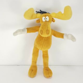 Adventures Of Rocky And Bullwinkle Plush Moose 10 " Stuffed Animal Toy Poseable