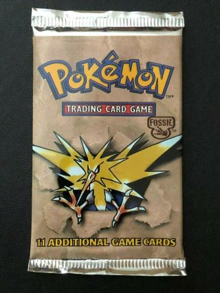 Unlimited 1999 Fossil Pokemon Booster Packs Zapdos Art 1