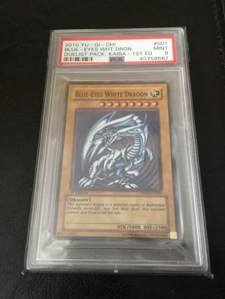1st Ed Blue - Eyes White Dragon Rare Yu - Gi - Oh Card Dpkb - En001 Psa 9