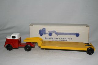 Ralstoy 1950 Ford Semi Truck With Lowboy Trailer,  Boxed,