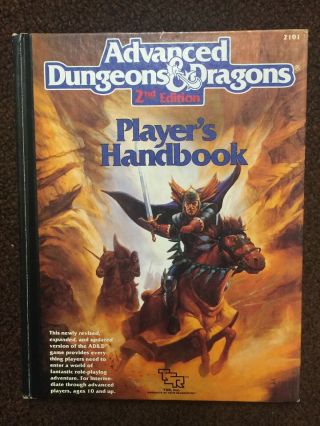 Advanced Dungeons & Dragons Players Handbook 2nd Edition