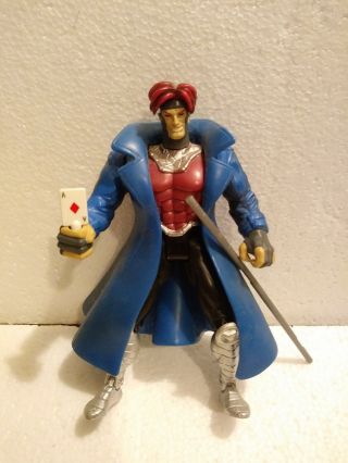 Marvel X - Men Vs Capcom Street Fighter Blue Gambit Action Figure 1998 Toybiz