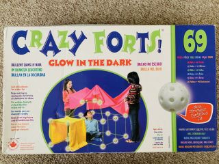 Everest Toys Crazy Forts Glow In The Dark 10 Balls,  42 Poles,  Instructions