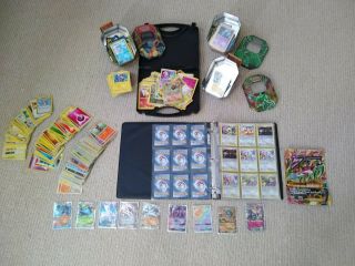 Set Of 860 Pokemon Cards,  Including Ex,  Mega Ex,  Gx,  Big Mega Ex Shiny And Cased