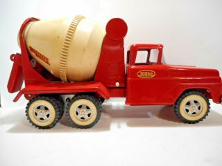 EARLY TONKA PRESSED STEEL RED CEMENT MIXER TRUCK TOY 0620 1962 2