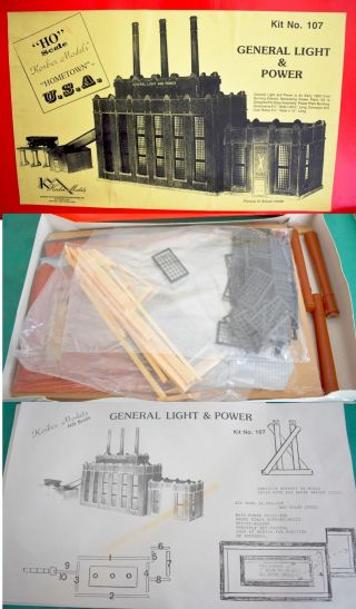 General Light & Power Plant Kit Korber Models 107 Ho Scale Jy26ck14
