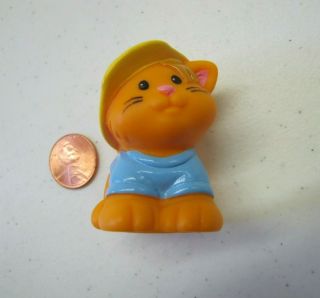 Fisher Price Little People Construction Cat Hard Hat Kitty Worker House Farm 2
