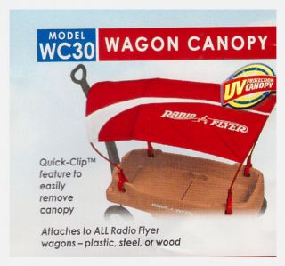 Radio Flyer Uv Protection Canopy - Wagon Accessory,  Red Model Wc30