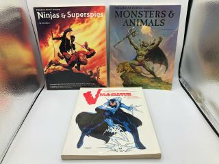 Palladium Rpg Books - Ninjas & Superspies,  Monsters & Animals,  Villains Unlimited