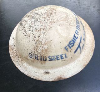 soap box derby helmet Fisher Body Turret Top Chevrolet Solid Steel 1930’s 4