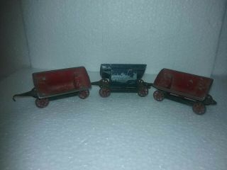 TOOTSIETOY 1930 ' s MACK TRUCK CONTRACTOR 3 DUMP TRAILERS ONLY 5