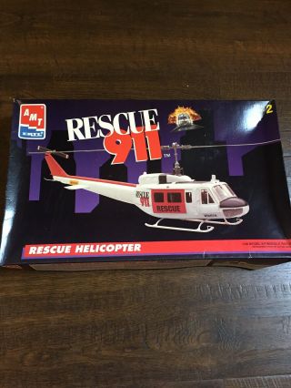 Amt Ertl Rescue 911 Helicopter 1/48 Scale Model Kit Bags