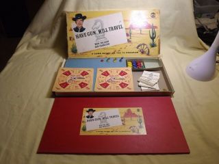Have Gun Will Travel 1959 Parker Brothers Board Game Cbs Tv Show