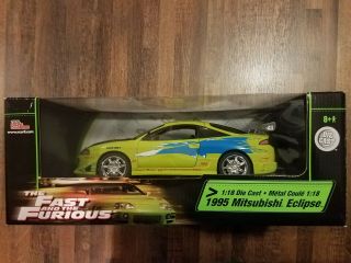 Ertl Racing Champions 1995 Mitsubishi Eclipse The Fast And Furious 1:18 Diecast