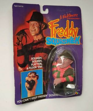 Nos Vintage 1989 Ljn A Nightmare On Elm Street Freddy Krueger Squishem Moc