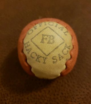 Vintage Hacky Sack Footbag Haiti Official Fb Hacky Sack Hand Made Leather
