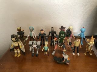 Full Set Of Rick And Morty Action Figures Including Pickle Rick