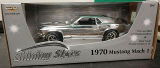 1970 Mustang Mach 1 Shining Stars 1:18 Diecast - Silver