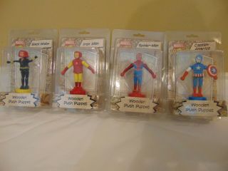 Marvel Wooden Push Puppets Vintage Retro Style [Buy One or More] 3