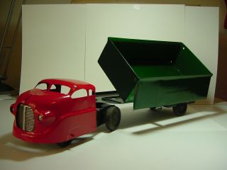 Wyandotte Pressed Steel Side Dump Truck Approx 18.  5 Inch Long And 5 Inches High