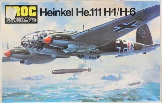 Frog 1:72 Heinkel He - 111 H - 1/h - 6 Plastic Model Kit F201u1