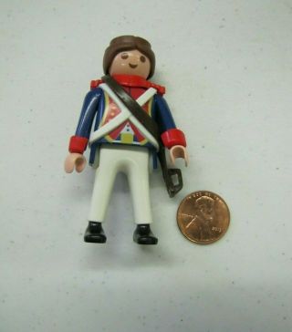 Playmobil Geobra Soldier Man Red Blue Uniform Figure Colonial Revolutionary