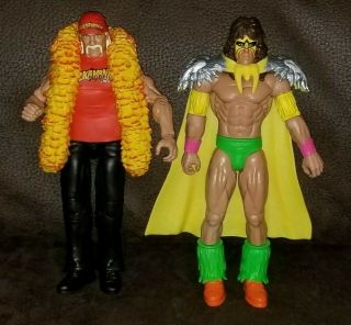 2011 Elite Hulk Hogan & 2015 Create Superstar Ultimate Warrior Mattel Wwe Figure
