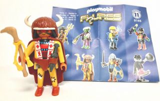 Playmobil - 9146 - Series 11 - Males - Native American Buffalo Warrior Figure
