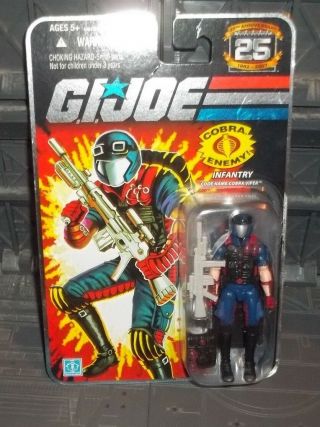 G I Gi Joe 25th Anniversary Cobra Infantry Viper Figure Moc Iiiiiiiiiiiiiiiiiiii