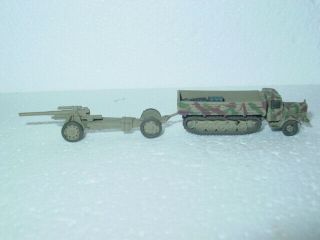 1:144 Wwii German Mb L4500r Maultier Halftrack,  Sfh18 150mm Howitzer