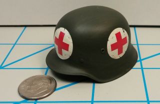 Did Wwii German Medic Peter Metal Helmet 1/6 Toys 3r Dragon Bbi Soldier Dam
