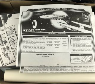 Star Trek Generations U.  S.  S.  Enterprise NCC - 1701 - D Model Kit (Parts Only) 5