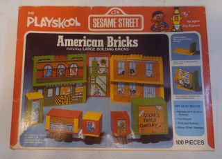 Playskool Sesame Street American Bricks Large Building Bricks For Ages 3 To 8