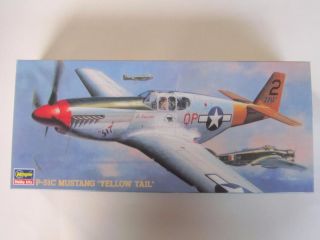 Hasegawa 1:72 P - 51c Mustang Yellow Tail Aircraft Model Kit Ap12