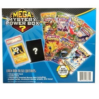 Pokemon Mega Mystery Power Box 4 Boosters 1 Mystery Pack,  Fast